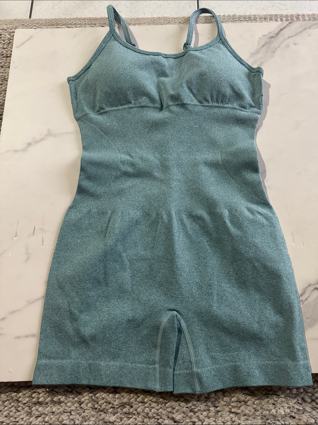 Women's Teal Seamless Sculpting Romper